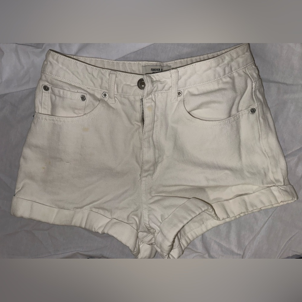 Size 27 white shorts from Forever 21